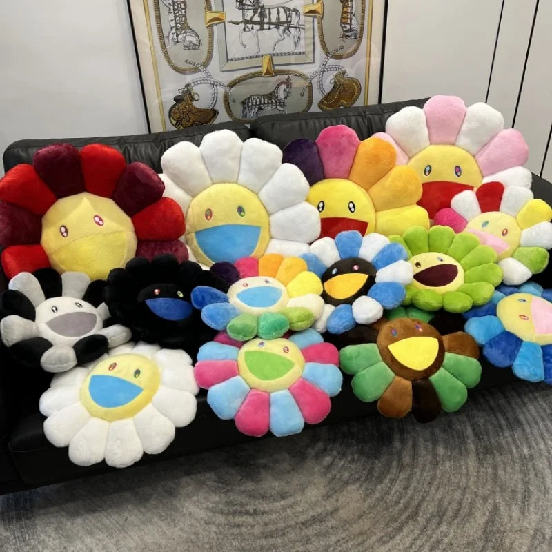 Flower Plush Pillow Cute Smile