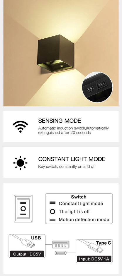 Litu LED Intelligent Motion Sensor Wall lamp