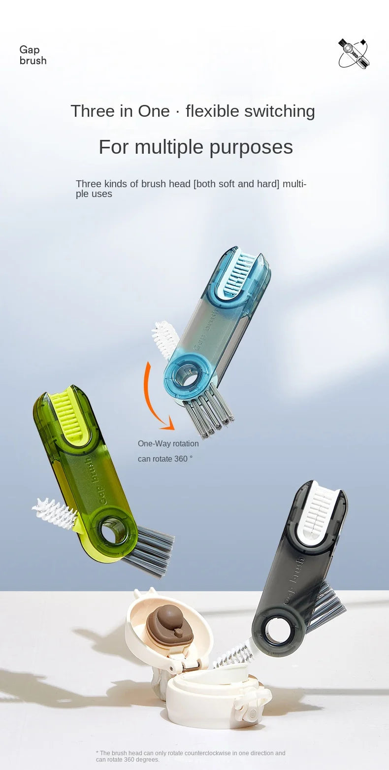 3 In 1 Bottle Gap Cleaner Brush