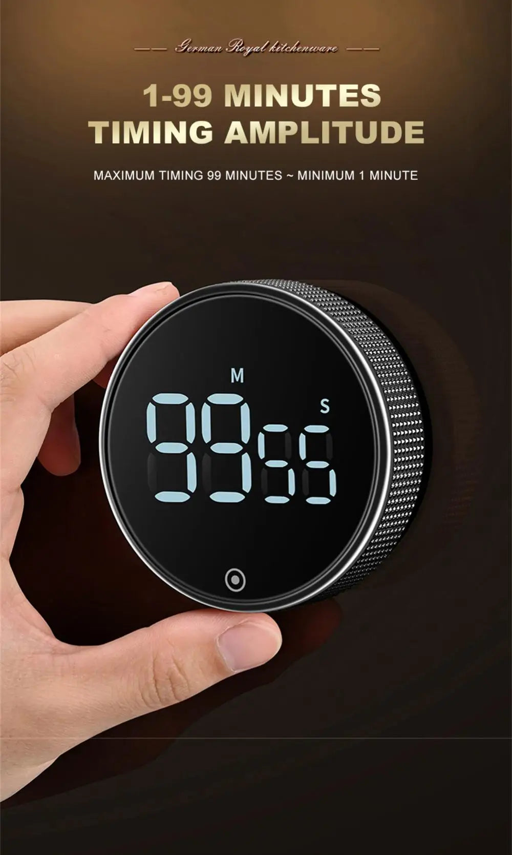 LED Digital Kitchen Timer Study Stopwatch