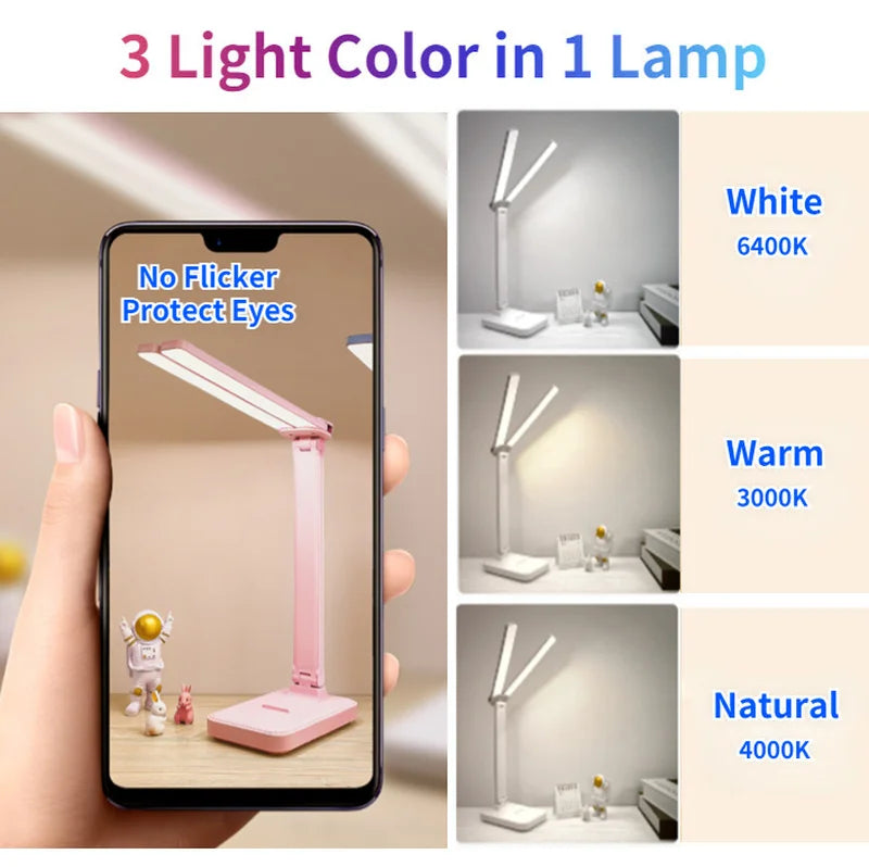 LED Desk Lamp USB Rechargeable Table