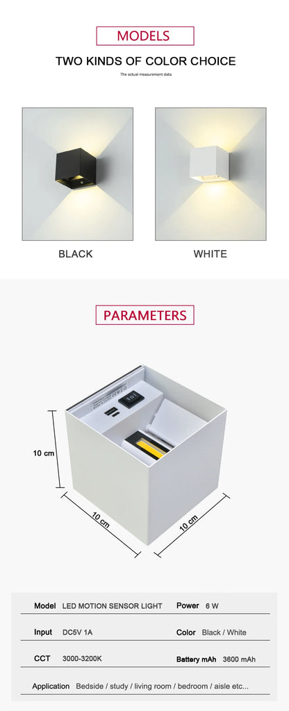 Litu LED Intelligent Motion Sensor Wall lamp