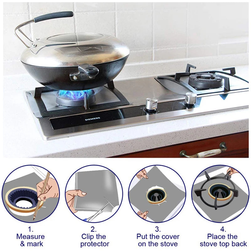 New 4PCS Stove Protector Cover Liner