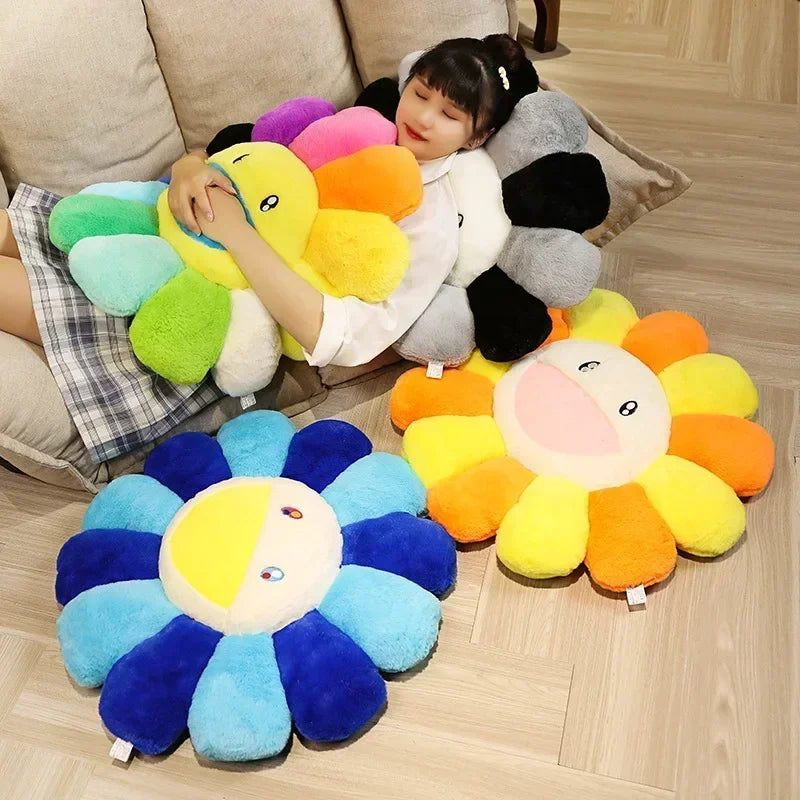 Flower Plush Pillow Cute Smile