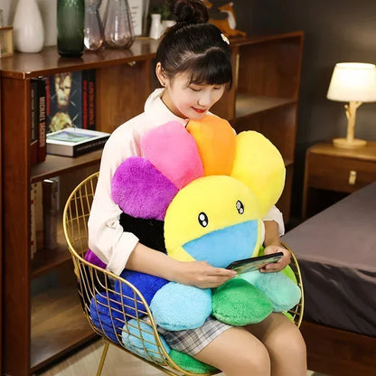 Flower Plush Pillow Cute Smile