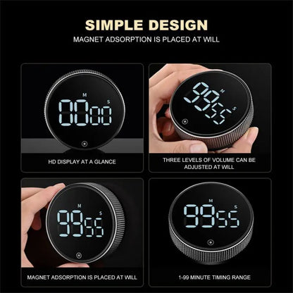 LED Digital Kitchen Timer Study Stopwatch