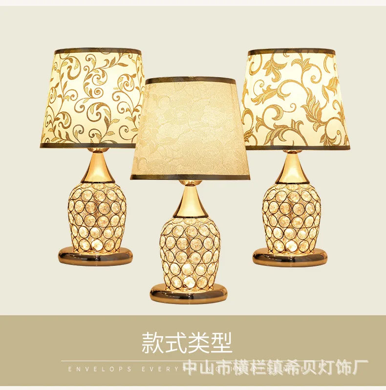 European-Style Crystal Table Lamp