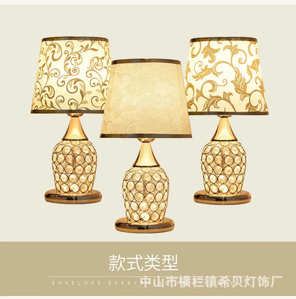 European-Style Crystal Table Lamp